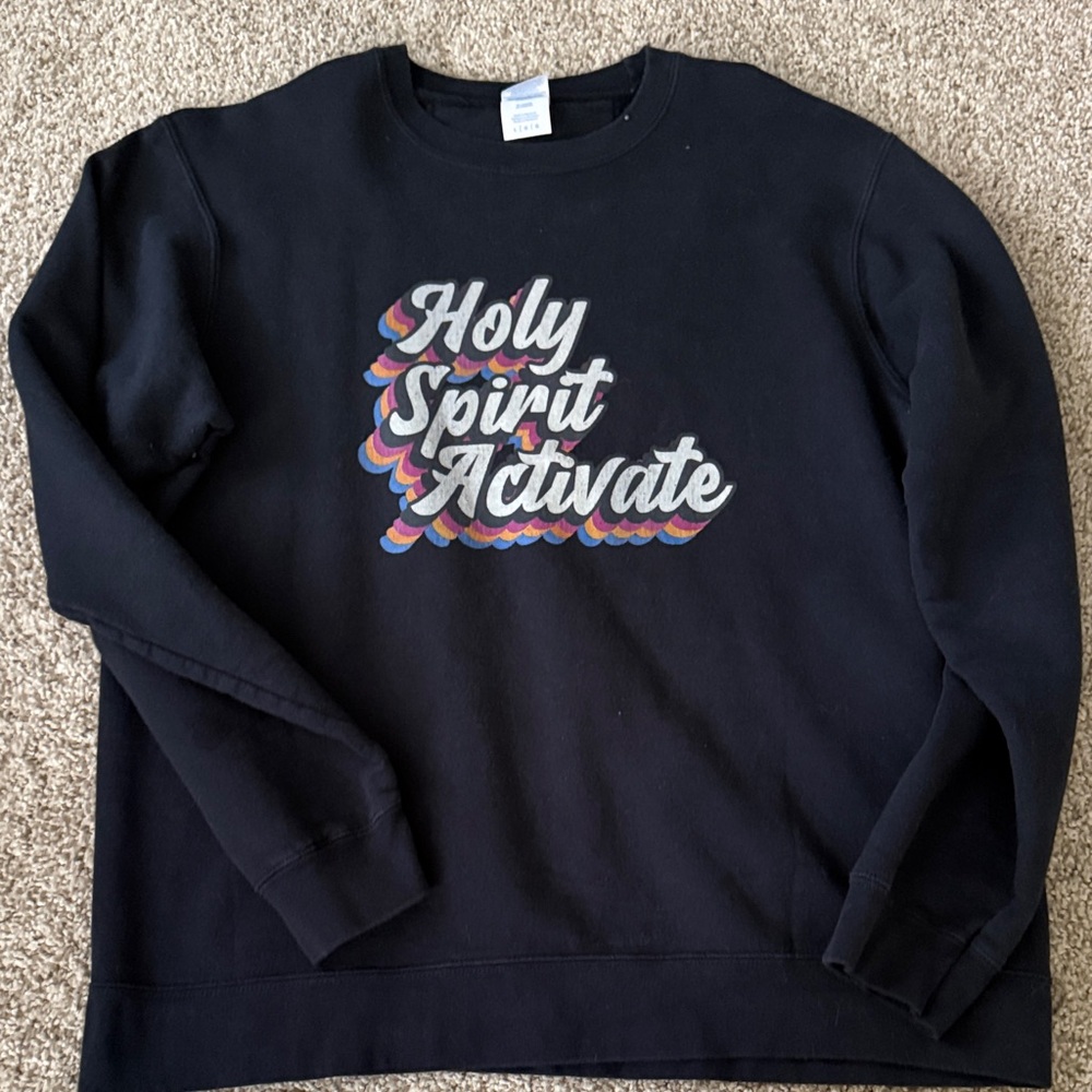 Black Graphic Sweater